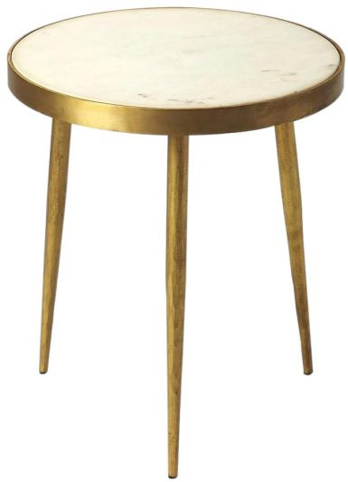 Bunching Table Nesting Tables Mid-Century Modern Tapered Legs White Distressed