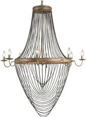 Chandelier CURREY LUCIEN European Traditional Round 8-Light Large Gold Cord