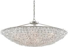 Chandelier CURREY BELINDA Dome Large 12-Light Painted Silver Polished Nickel