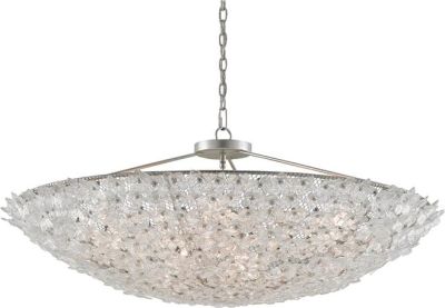 Chandelier CURREY BELINDA Dome Large 12-Light Painted Silver Polished Nickel