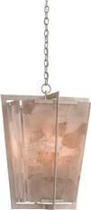 Lantern CURREY BERENSON 4-Light Smoke Quartz Silver Leaf Crystal Siler Wrought