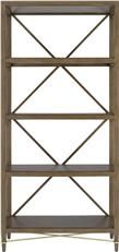 Etagere Shelves CURREY VERONA CHANTERELLE Champagne Iron Mahogany 3 -Shelf
