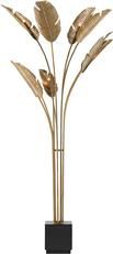 Floor Lamp CURREY TROPICAL 9-Light Grande Black Vintage Brass Gold Cord Granite