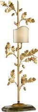 Table Lamp Transitional 3-Light Ivory Gold Paper Shade Shades Included