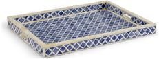 Tray Blue White Bone Inlay