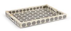 Tray Honeycomb Pattern White Bone Inlay