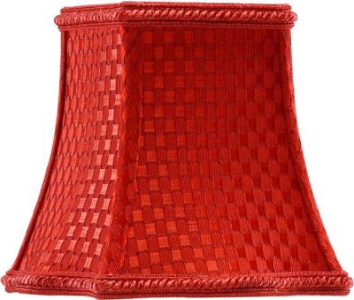 Shade Light Square Ruby Red Silk