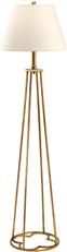 Floor Lamp 1-Light Old Gold Cream Shade Antique Paper Wrought Iron Shades