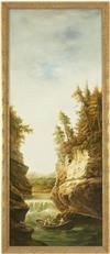 Painting Transitional Gold Painted Oil Hand-Painted Framed
