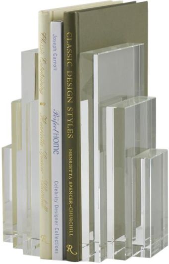 Bookends Bookend Transparent Pair Crystal