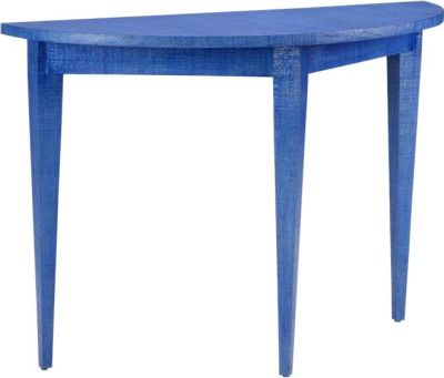 Console Swedish Blue Raffia Wood