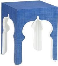 Side Table Moroccan Raffia Wood