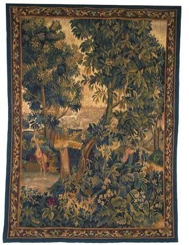 Tapestry Aubusson Flowers Floral 58x77 77x58 Cream With Backing and Rod P