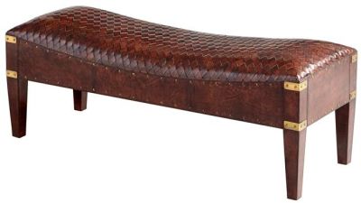 Bench CYAN DESIGN MECHI Brown Leather