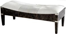 Bench CYAN DESIGN Hide Shade and Colors Vary Gray Variable Hair On Leath
