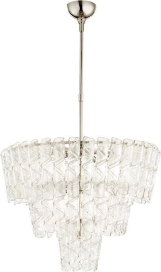 Pendant Light CYAN DESIGN CANNOLI 9+1-Light Polished Nickel Clear Glass Iron