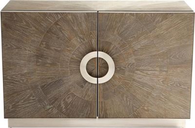 Storage Cabinet CYAN DESIGN VOLONTE Mid-Century Modern Smoke Stainless Steel