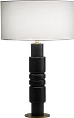 Table Lamp CYAN DESIGN DUBOIS Transitional Drum Shade 1-Light Black White