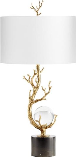 Table Lamp CYAN DESIGN AUTUMNUS Modern Contemporary Drum Shade Branch 1-Light