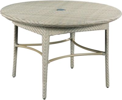Cafe Table End Side WOODBRIDGE MARIGOT Rounded Tapered Legs Round Woven Top
