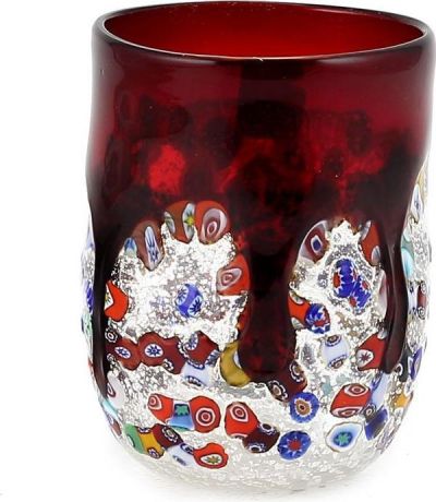 Candle Murrina Deruta Red Murano Glass Soy Wax Handmade Hand-Crafte