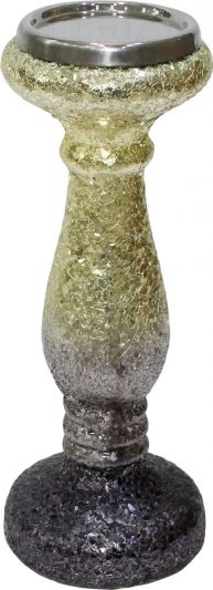 Candleholder Candlestick GLAM Modern Contemporary Purple Crackled Gold Green