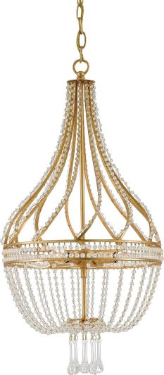 Chandelier CURREY INGENUE Empire Swags Strands of Beaded Crystal Drops Swag