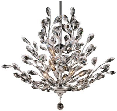 Chandelier DALE TIFFANY MONACO 9-Light Polished Chrome Metal Solid Crystal