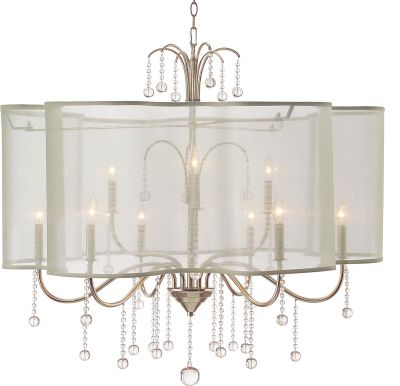 Chandelier JOHN-RICHARD 9-Light Antique Parisian Silver Champagne Candelabra