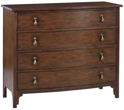 Chest of Drawers Bowfront Country Polished Brass Hardware Distressed