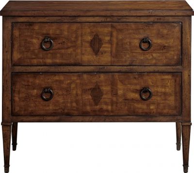 Chest of Drawers PORT ELIOT Italian Tapered Legs Leg Cherry 2 -Drawer