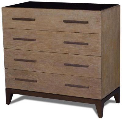Chest of Drawers Scarborough House Brown Cerused Oak, Bronze Lacquer, Soft Close