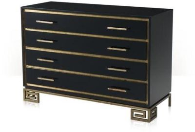 Chest of Drawers THEODORE ALEXANDER Recessed Framed Rectangular Top Vintage