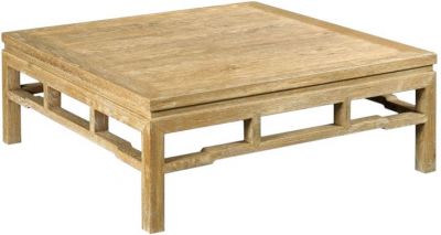Cocktail Table WOODBRIDGE 16th C Chinese Ming Asian Squared Corner Posts Square
