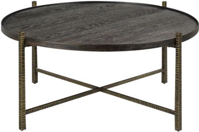 Cocktail Table WOODBRIDGE BROOMFIELD Gallery Reverse Tapered Legs Round Top