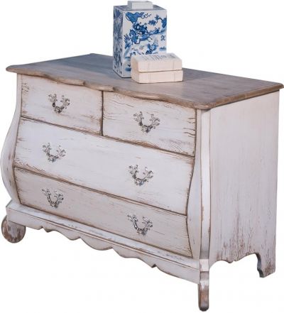 Commode Chest of Drawers SARREID BELLE Traditional Antique Curved Front