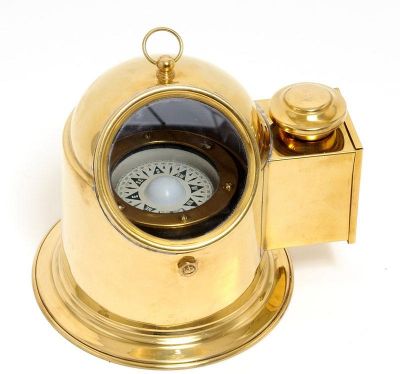 Compass BINNACLE YEW Large Golden Glow Gold Solid Brass
