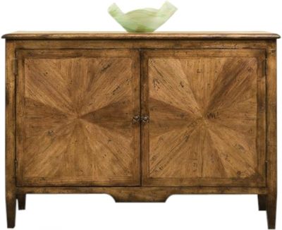 Console Cabinet Traditional Dutch Knotty Pecan Adjustable Shelf Port Eliot