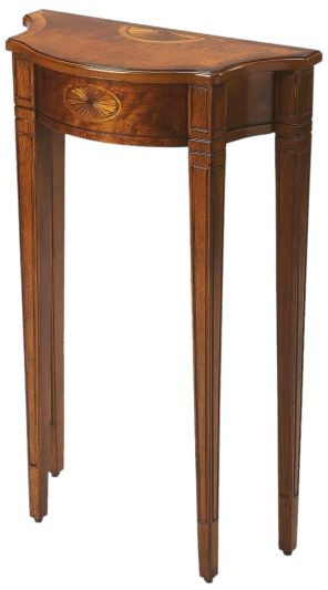 Console Olive Ash Burl Distressed Walnut Cherry Resin Rubberwood Maple