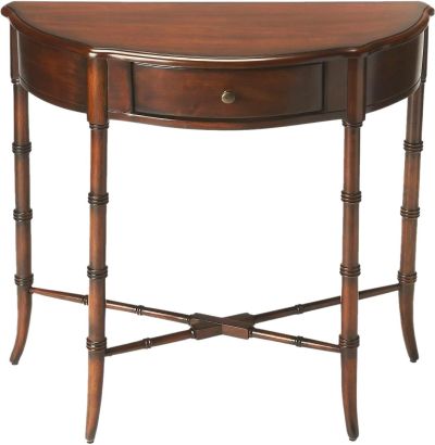 Console Table Tapered Legs Plantation Cherry Distressed Rubberwood 1 -Dr