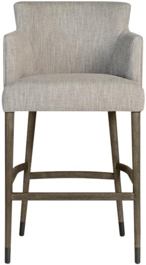 Counter Stool HOLT Warm Oak Misty Sand Fabric Upholstery Birch