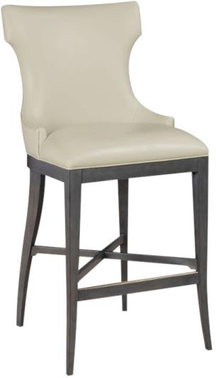 Counter Stool WOODBRIDGE ADDISON Curved Back Tapered Flared Legs X-Stretcher