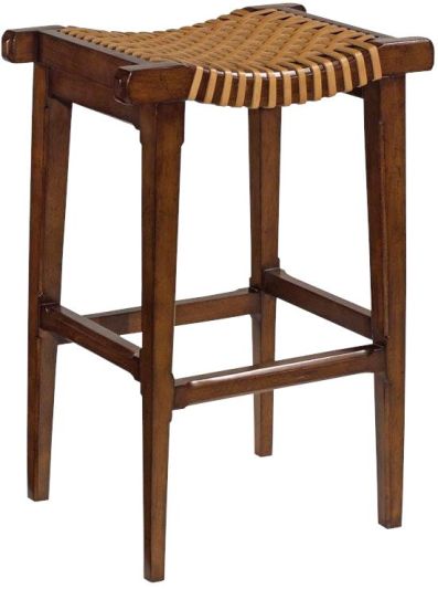 Counter Stool WOODBRIDGE CHEIFTAIN Chamfered Tapering Posts Scooped Tapered