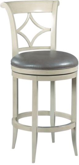 Counter Stool WOODBRIDGE CISCO Tapered and Flared Legs Leather Swivel