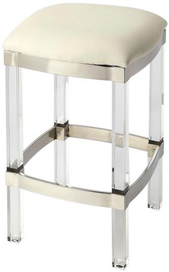 Counter Stool White Black Brass Cream Pine Gray Urethane Foam Stainless Steel