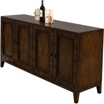 Credenza Sideboard SARREID RINGO Transitional Burnt Brown Oak Quarter Sawn