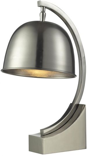 DALE TIFFANY MULISA Desk Lamp 1-Light Polished Nickel Silver Metal Brass Bronze