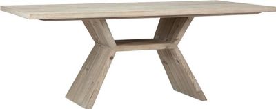 Dining Table BERLIN Pedestal Base Warm Wash Sealed Reclaimed Pine