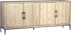 Sideboard MOURA Antique Silver Gray Reclaimed Pine Iron