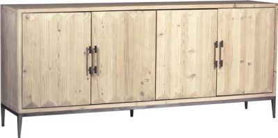 Sideboard MOURA Antique Silver Gray Reclaimed Pine Iron